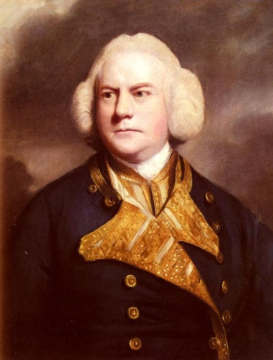 Wikioo.org – L'Encyclopédie des Beaux Arts - Peinture, Oeuvre de Joshua Reynolds - Portrait de l amiral Thomas Cotes