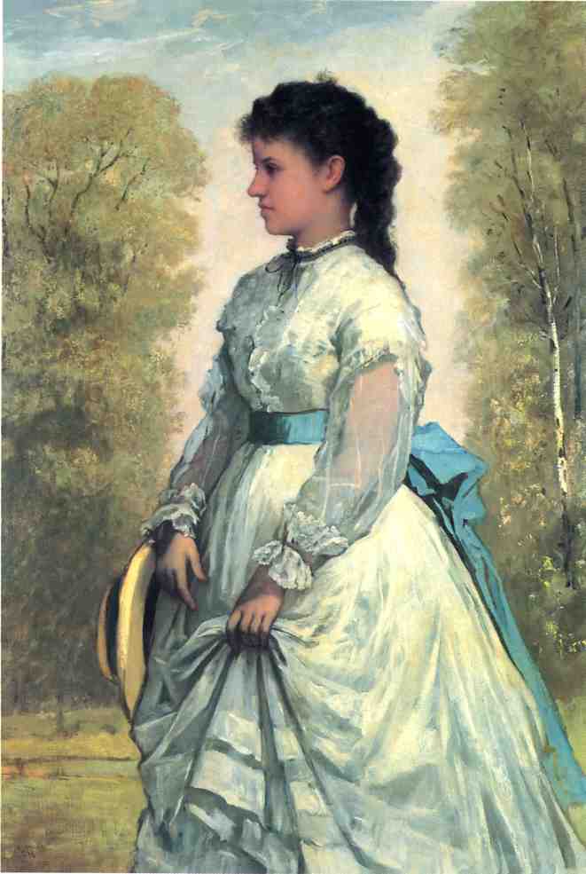 Wikioo.org - The Encyclopedia of Fine Arts - Painting, Artwork by William Morris Hunt - Portrait of Agnes Elizabeth Clafllin