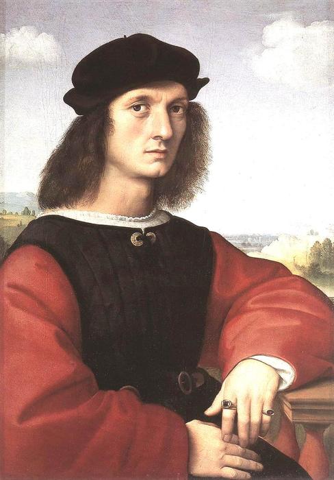 WikiOO.org - Enciclopédia das Belas Artes - Pintura, Arte por Raphael (Raffaello Sanzio Da Urbino) - Portrait of Agnolo Doni