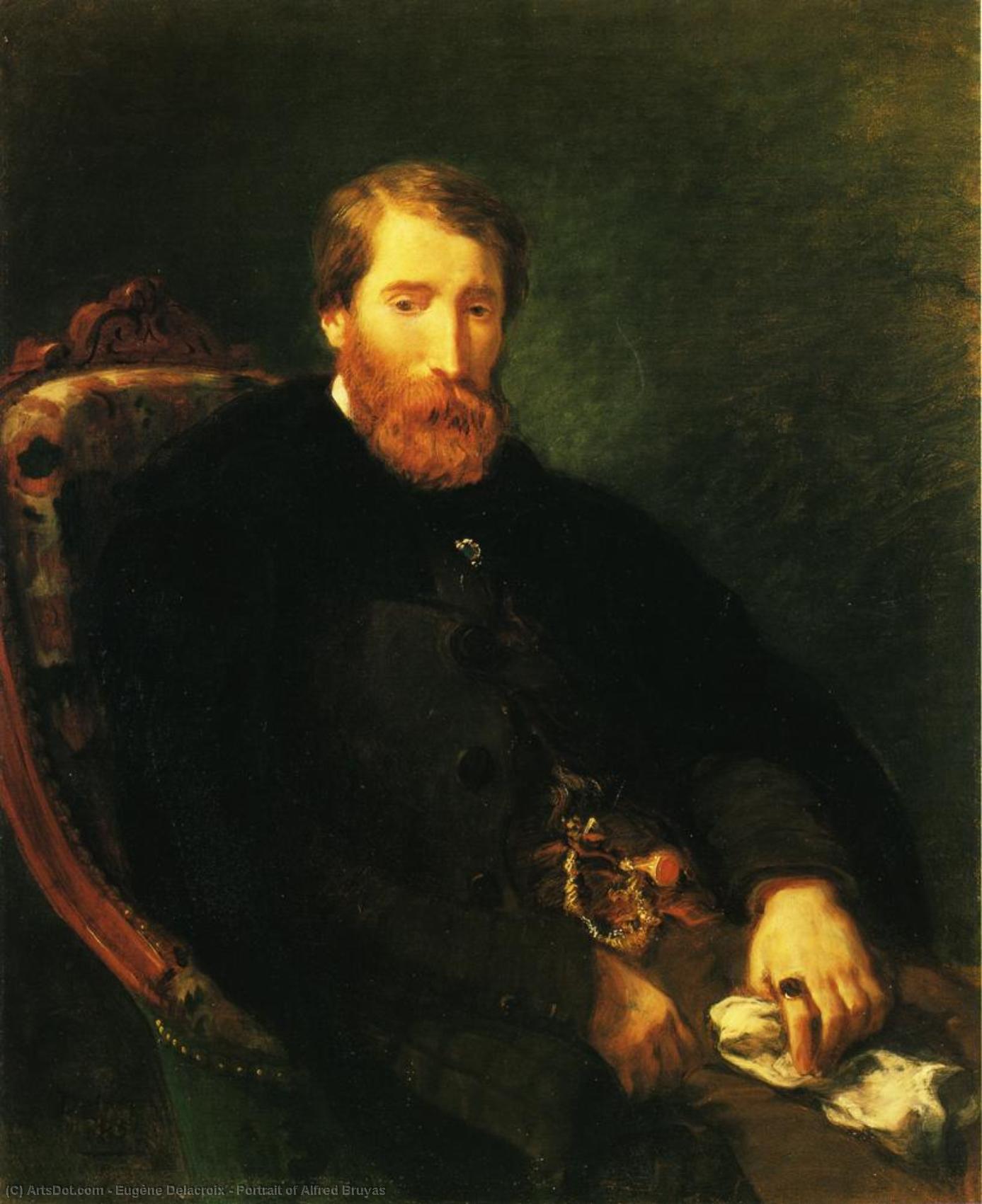 Wikioo.org - The Encyclopedia of Fine Arts - Painting, Artwork by Eugène Delacroix - Portrait of Alfred Bruyas