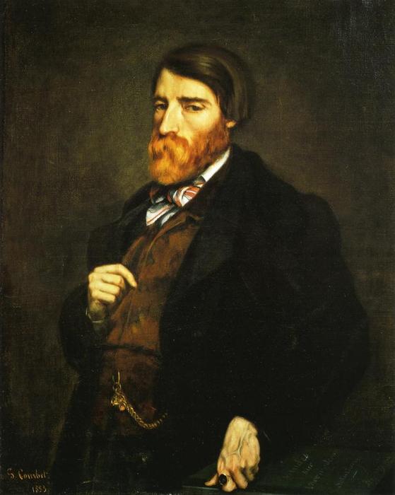 WikiOO.org - Enciklopedija dailės - Tapyba, meno kuriniai Gustave Courbet - Portrait of Alfred Bruyas (also known as Painting Solution)