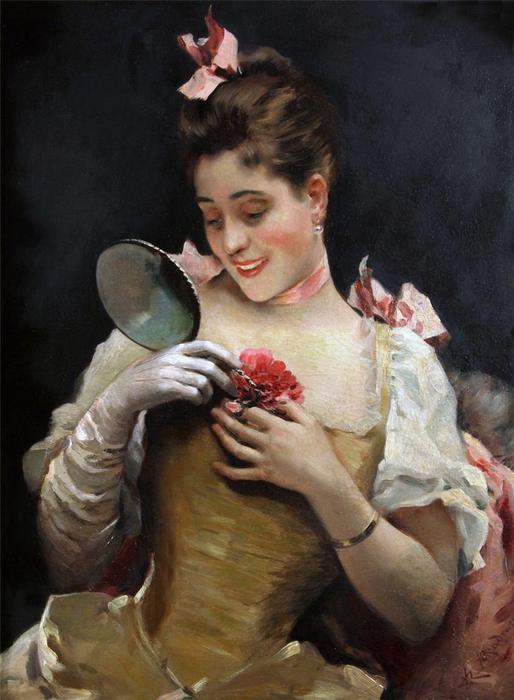 Wikioo.org - The Encyclopedia of Fine Arts - Painting, Artwork by Raimundo De Madrazo Y Garreta - Portrait Of Aline Masson