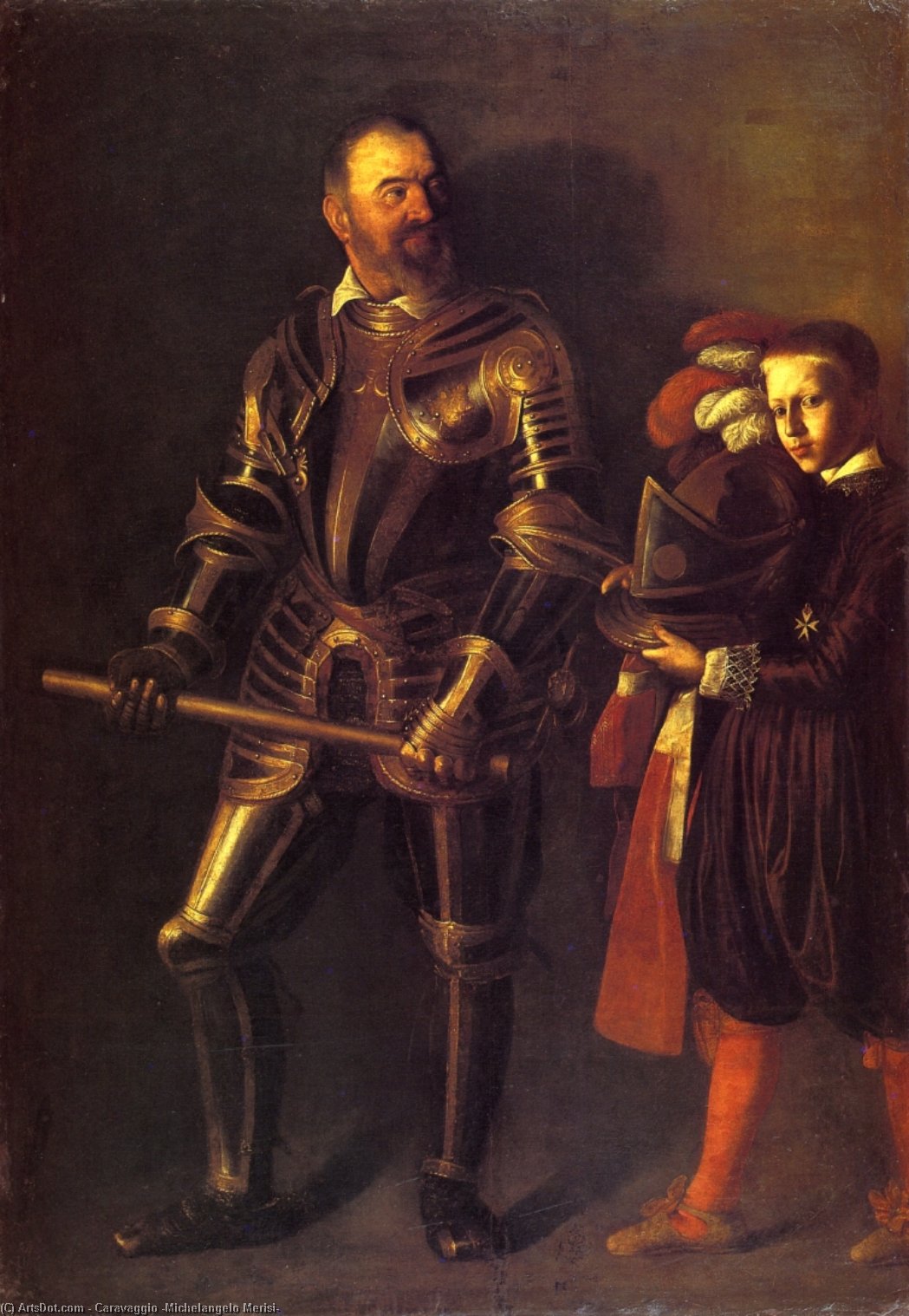 WikiOO.org - Enciclopédia das Belas Artes - Pintura, Arte por Caravaggio (Michelangelo Merisi) - Portrait of Alof de Wignacourt