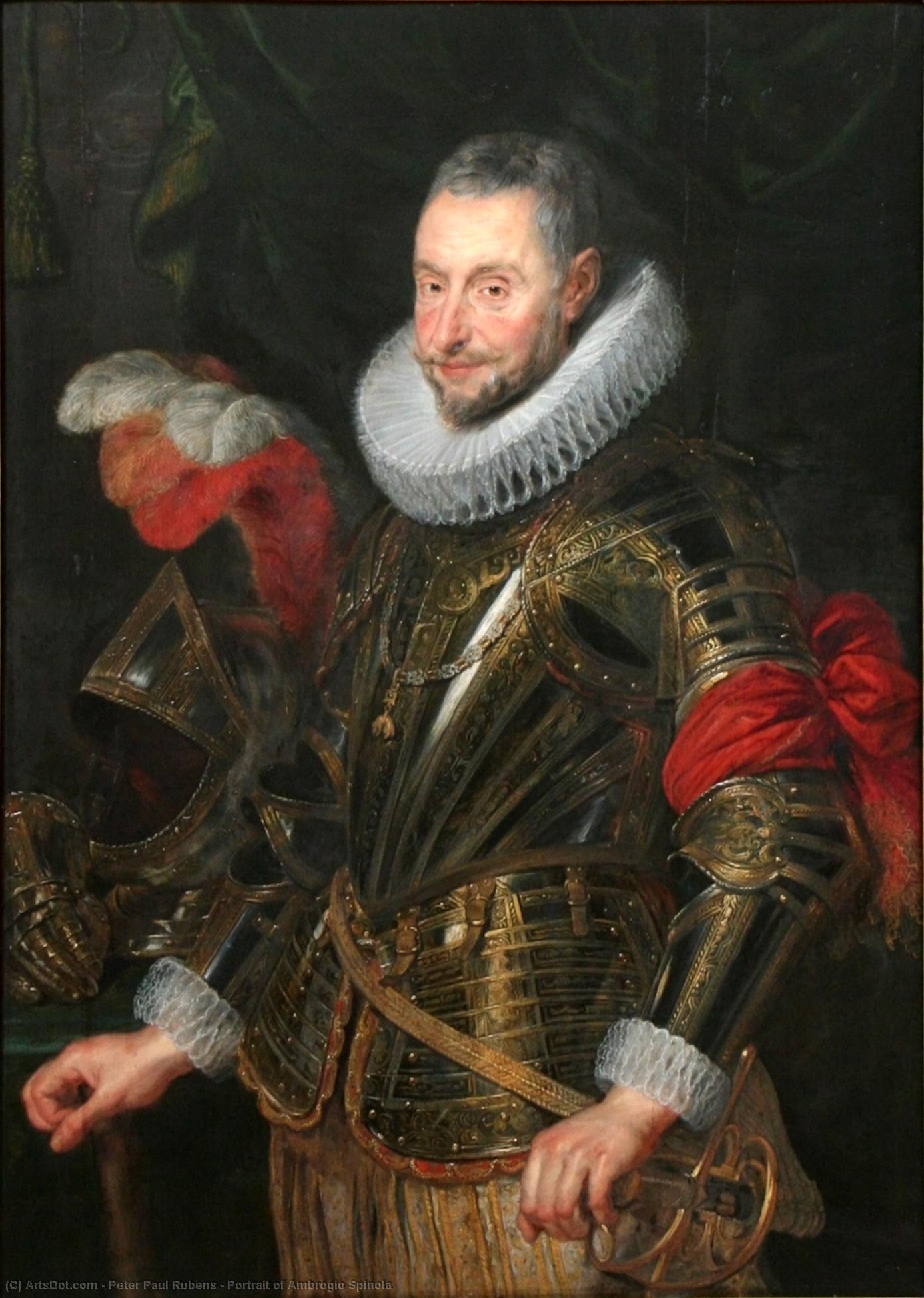 Wikoo.org - موسوعة الفنون الجميلة - اللوحة، العمل الفني Peter Paul Rubens - Portrait of Ambrogio Spinola