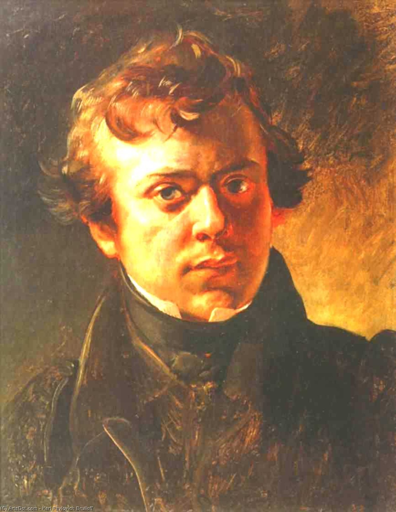 WikiOO.org - Encyclopedia of Fine Arts - Maleri, Artwork Karl Pavlovich Brulloff - Portrait of A. M. Gornostaev
