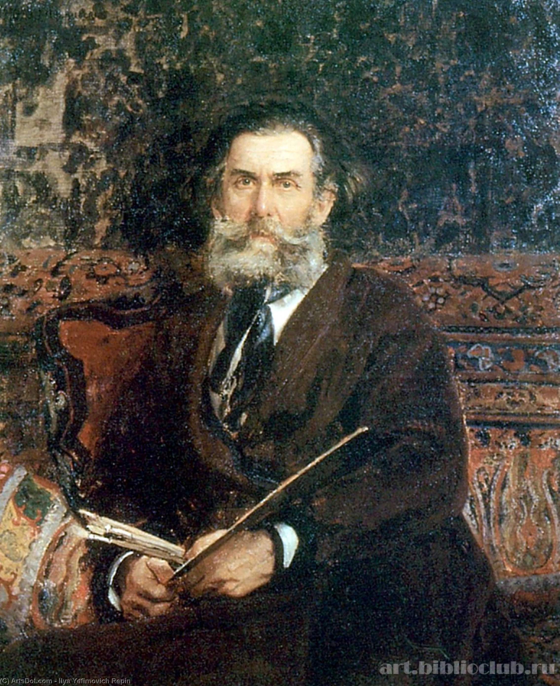 Wikioo.org - The Encyclopedia of Fine Arts - Painting, Artwork by Ilya Yefimovich Repin - Portrait of the Artist A. P. Bogolubov.