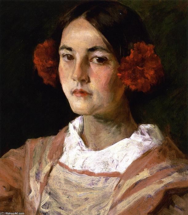 Wikioo.org - The Encyclopedia of Fine Arts - Painting, Artwork by William Merritt Chase - Portrait of the Artist's Daughter, Alice (also known as Gitana)