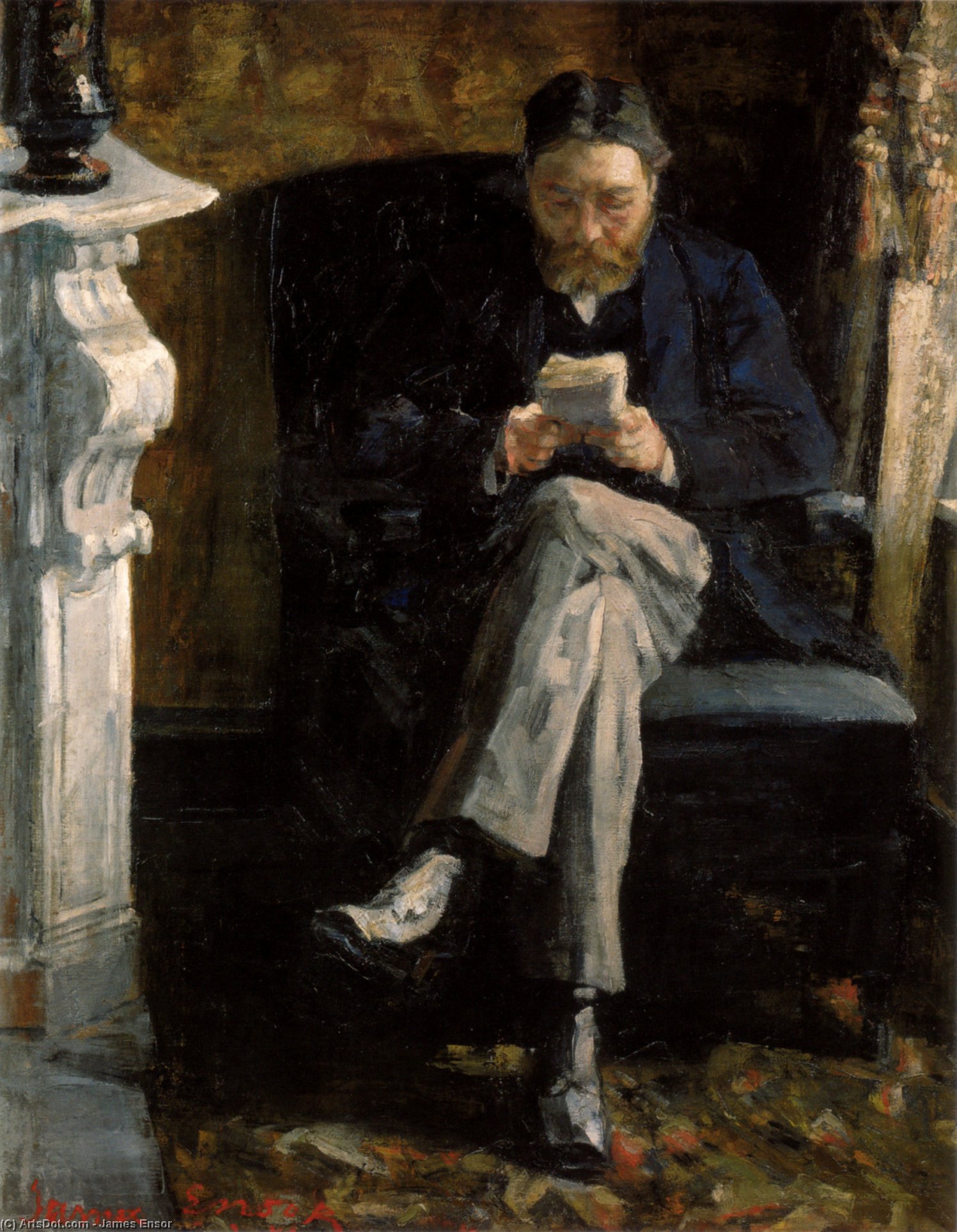 Wikioo.org - The Encyclopedia of Fine Arts - Painting, Artwork by James Ensor - Portrait of the Artist's Father