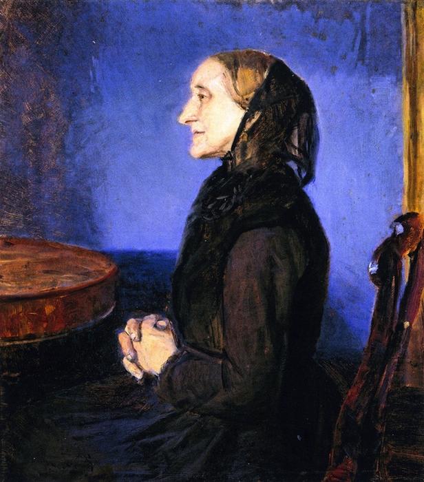 Wikioo.org - The Encyclopedia of Fine Arts - Painting, Artwork by Anna Kirstine Ancher - Portrait of the Artist's Mother, Ane Hedvig Brondum