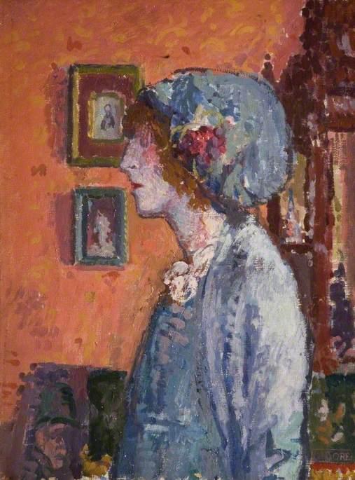 Wikioo.org – La Enciclopedia de las Bellas Artes - Pintura, Obras de arte de Spencer Frederick Gore - Retrato de la mujer del artista