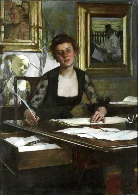 Wikioo.org - Bách khoa toàn thư về mỹ thuật - Vẽ tranh, Tác phẩm nghệ thuật Henry Herbert La Thangue - Portrait of the Artist's Wife