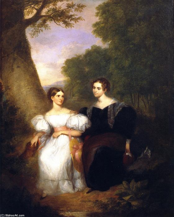 Wikioo.org - The Encyclopedia of Fine Arts - Painting, Artwork by Asher Brown Durand - Portrait of the Artist's Wife and Her Sister