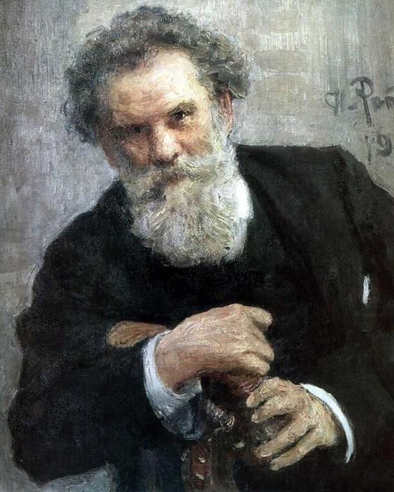 WikiOO.org - Enciklopedija dailės - Tapyba, meno kuriniai Ilya Yefimovich Repin - Portrait of the Author Vladimir Korolemko.