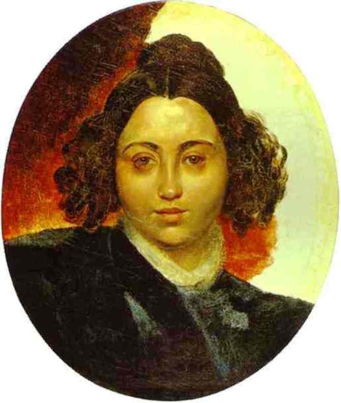 WikiOO.org - 백과 사전 - 회화, 삽화 Karl Pavlovich Brulloff - Portrait of Baroness I. I. Klodt