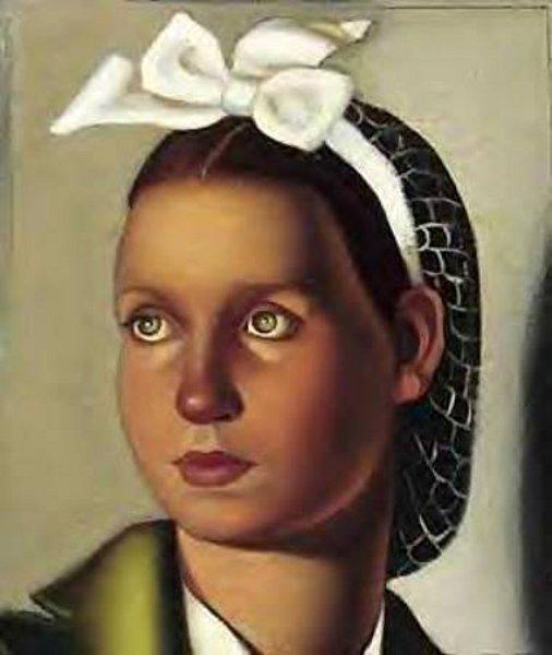 WikiOO.org - 백과 사전 - 회화, 삽화 Tamara De Lempicka - Portrait of Baroness Louisanne Kuffner de Dioszegh, Age 15