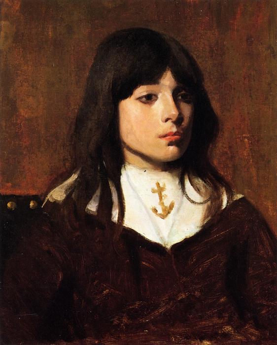 Wikioo.org - The Encyclopedia of Fine Arts - Painting, Artwork by Frank Duveneck - Portrait of a Boy