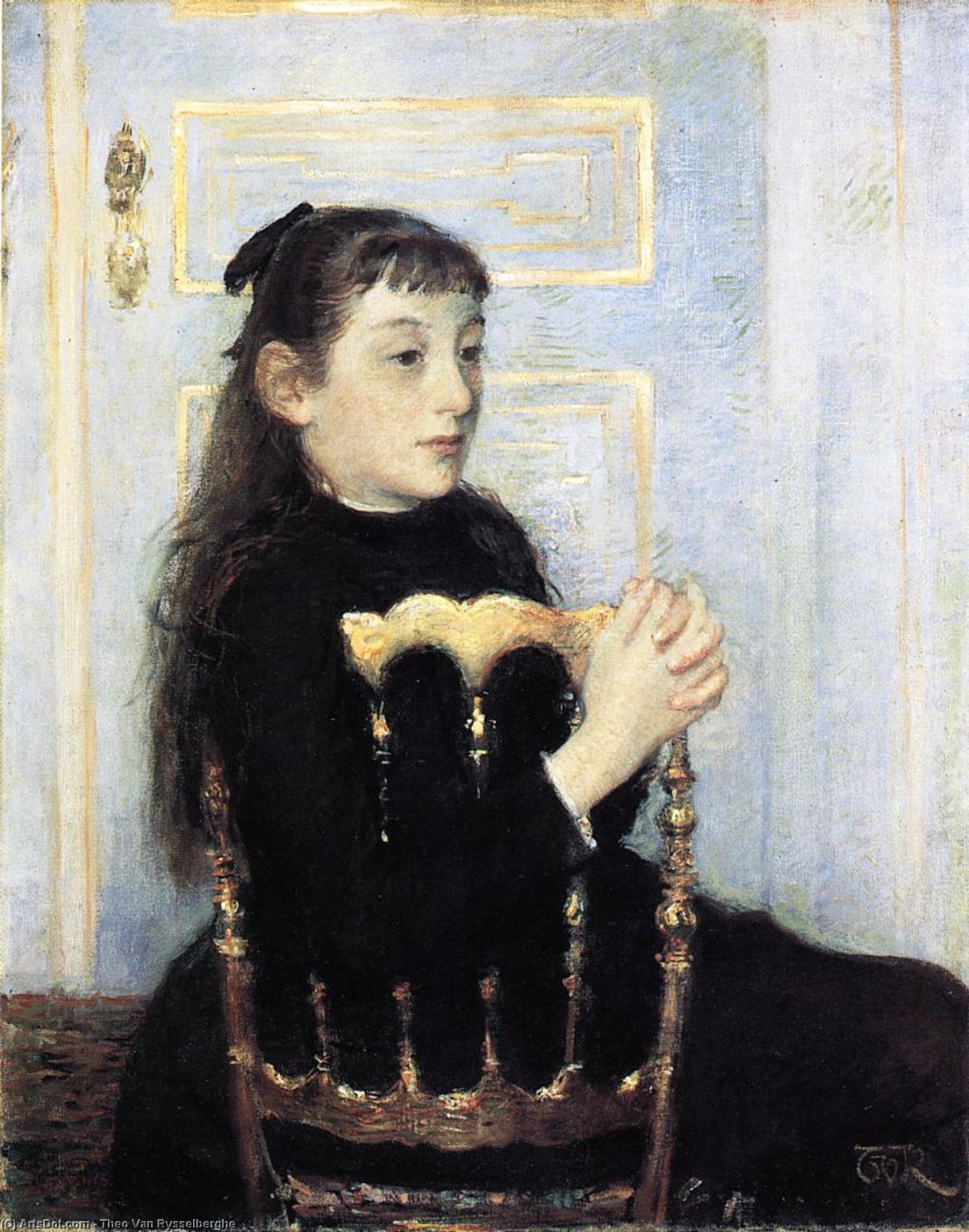 WikiOO.org - Encyclopedia of Fine Arts - Lukisan, Artwork Theo Van Rysselberghe - Portrait of Camille van Mons