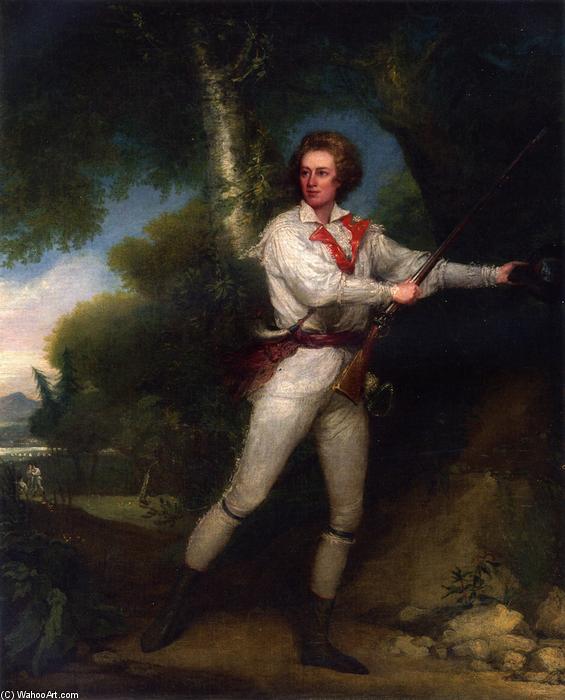Wikioo.org - The Encyclopedia of Fine Arts - Painting, Artwork by John Trumbull - Portrait of Captain Samuel Blodget in Rifle Dress