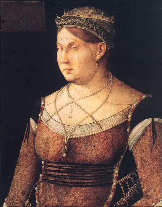 WikiOO.org – 美術百科全書 - 繪畫，作品 Gentile Bellini - 肖像 凯萨琳娜  尔纳罗  女王  的  塞浦路斯