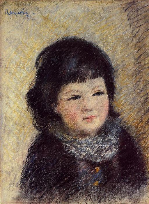 Wikioo.org – La Enciclopedia de las Bellas Artes - Pintura, Obras de arte de Pierre-Auguste Renoir - retrato de un niño