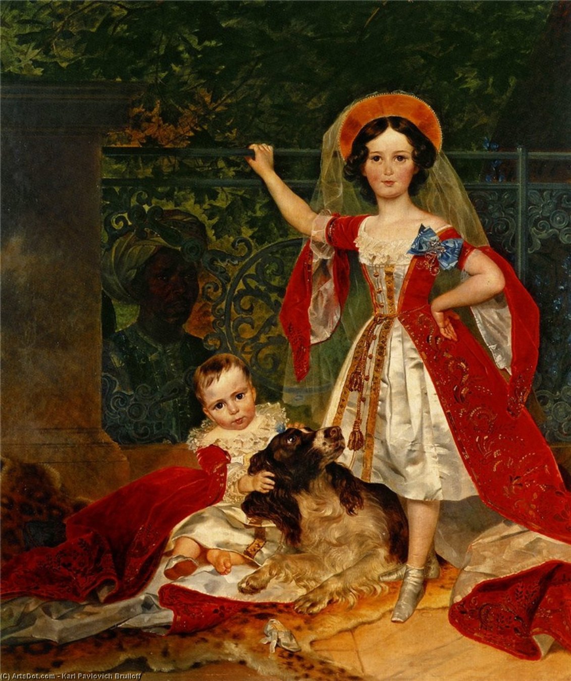 Wikioo.org - The Encyclopedia of Fine Arts - Painting, Artwork by Karl Pavlovich Brulloff - Portrait of Children of Volkonsky