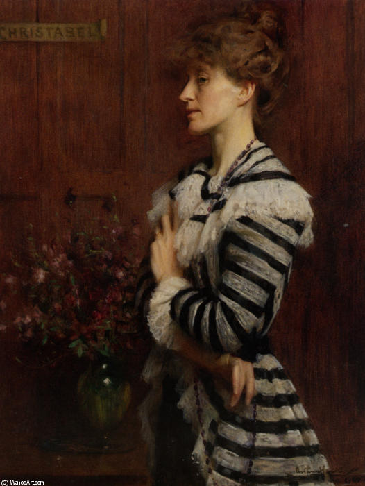 WikiOO.org - Енциклопедія образотворчого мистецтва - Живопис, Картини
 Arthur Hacker - Portrait of Christabel Cockerell