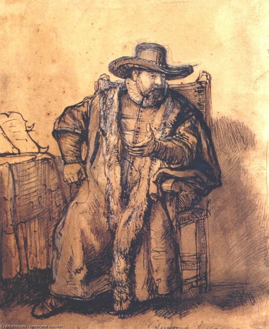 Wikoo.org - موسوعة الفنون الجميلة - اللوحة، العمل الفني Rembrandt Van Rijn - Portrait Of Cornelis Claesz
