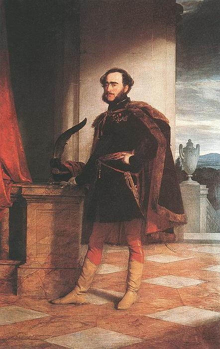 Wikioo.org - Bách khoa toàn thư về mỹ thuật - Vẽ tranh, Tác phẩm nghệ thuật Friedrich Ritter Von Amerling - Portrait of Count István Széchenyi