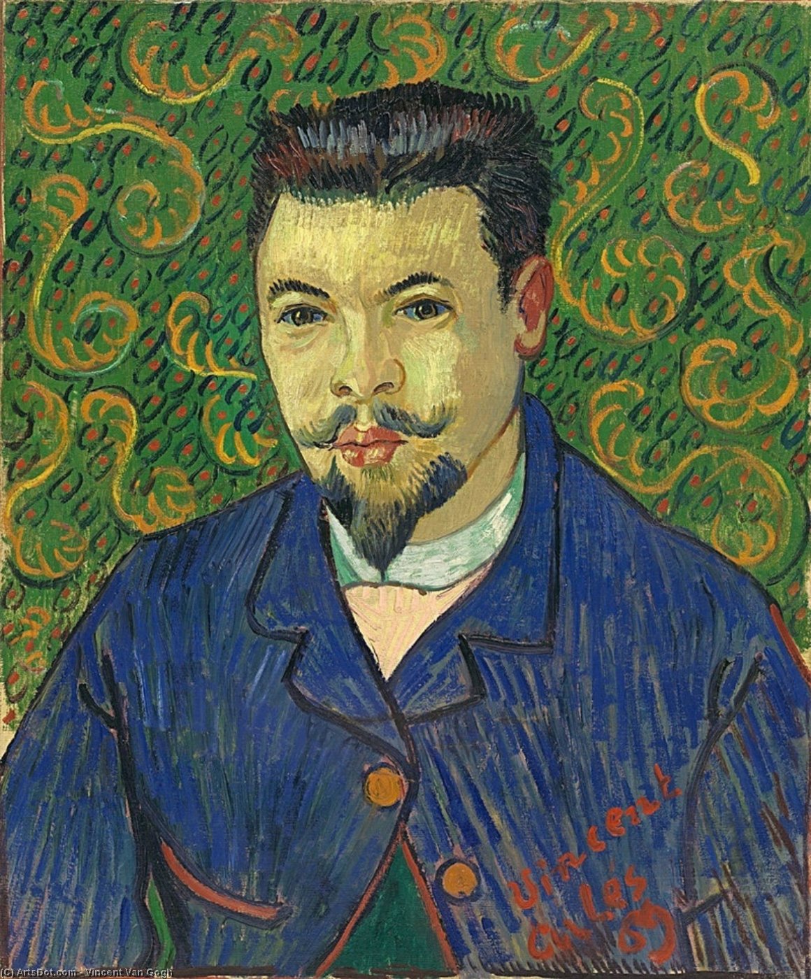 Wikioo.org – La Enciclopedia de las Bellas Artes - Pintura, Obras de arte de Vincent Van Gogh - Botas retrato del médico felix rey