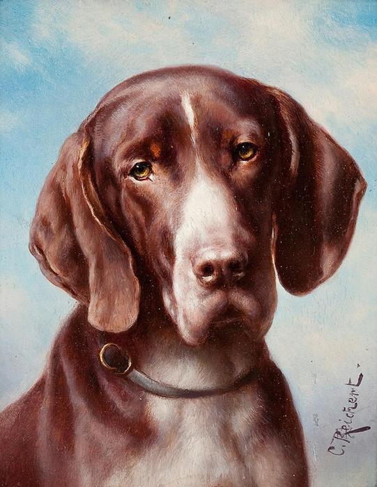 WikiOO.org - Енциклопедія образотворчого мистецтва - Живопис, Картини
 Carl Reichert - Portrait of a Dog