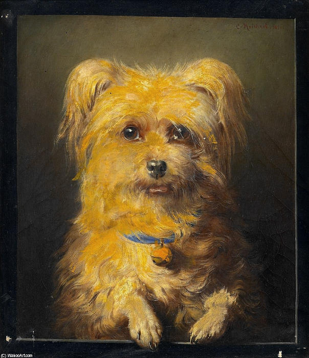 Wikioo.org – L'Enciclopedia delle Belle Arti - Pittura, Opere di Carl Reichert - Ritratto di un cane