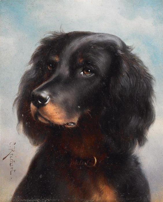 WikiOO.org - Εγκυκλοπαίδεια Καλών Τεχνών - Ζωγραφική, έργα τέχνης Carl Reichert - Portrait of a Dog