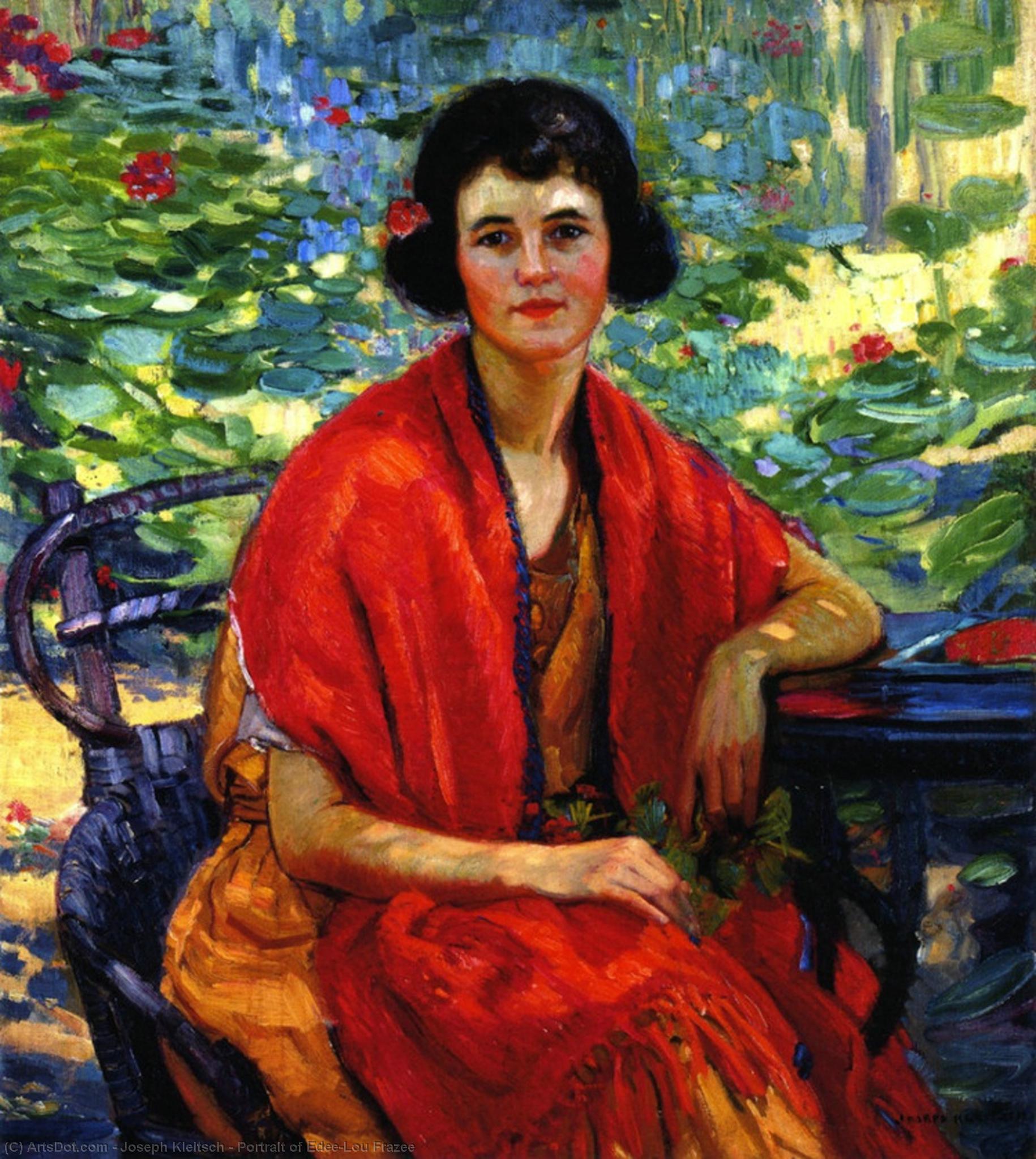 Wikioo.org - The Encyclopedia of Fine Arts - Painting, Artwork by Joseph Kleitsch - Portrait of Edee-Lou Frazee