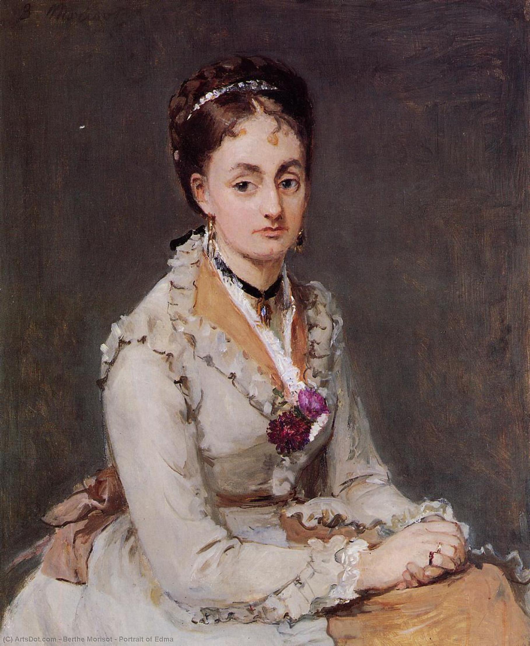 Wikioo.org - The Encyclopedia of Fine Arts - Painting, Artwork by Berthe Morisot - Portrait of Edma