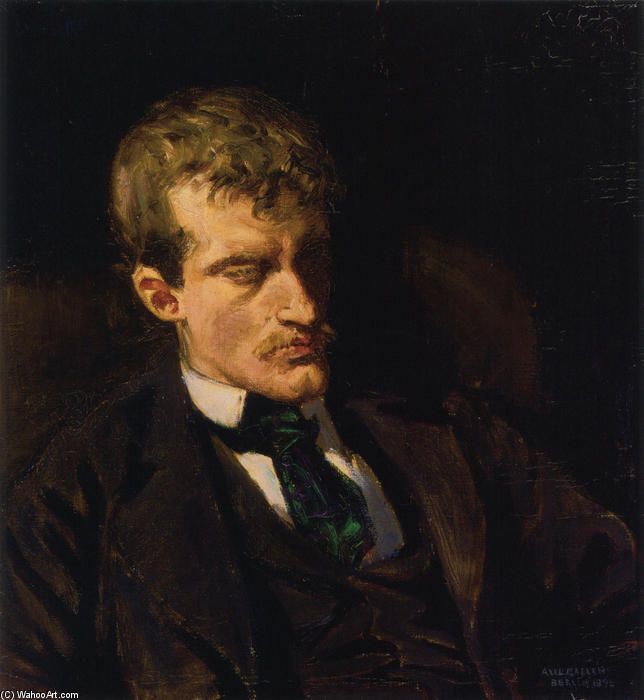 WikiOO.org - Encyclopedia of Fine Arts - Maalaus, taideteos Akseli Gallen Kallela - Portrait of Edvard Munch
