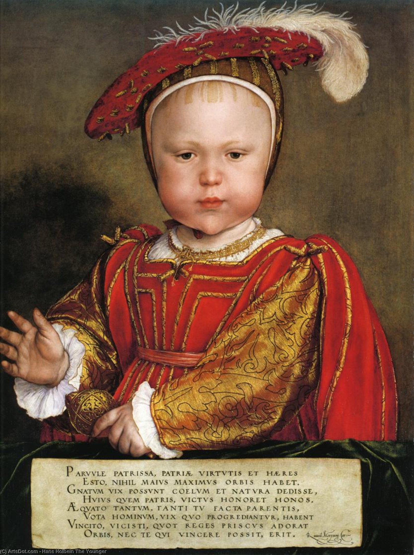 Wikioo.org – L'Enciclopedia delle Belle Arti - Pittura, Opere di Hans Holbein The Younger - Ritratto di Edward Principe  di  il Galles