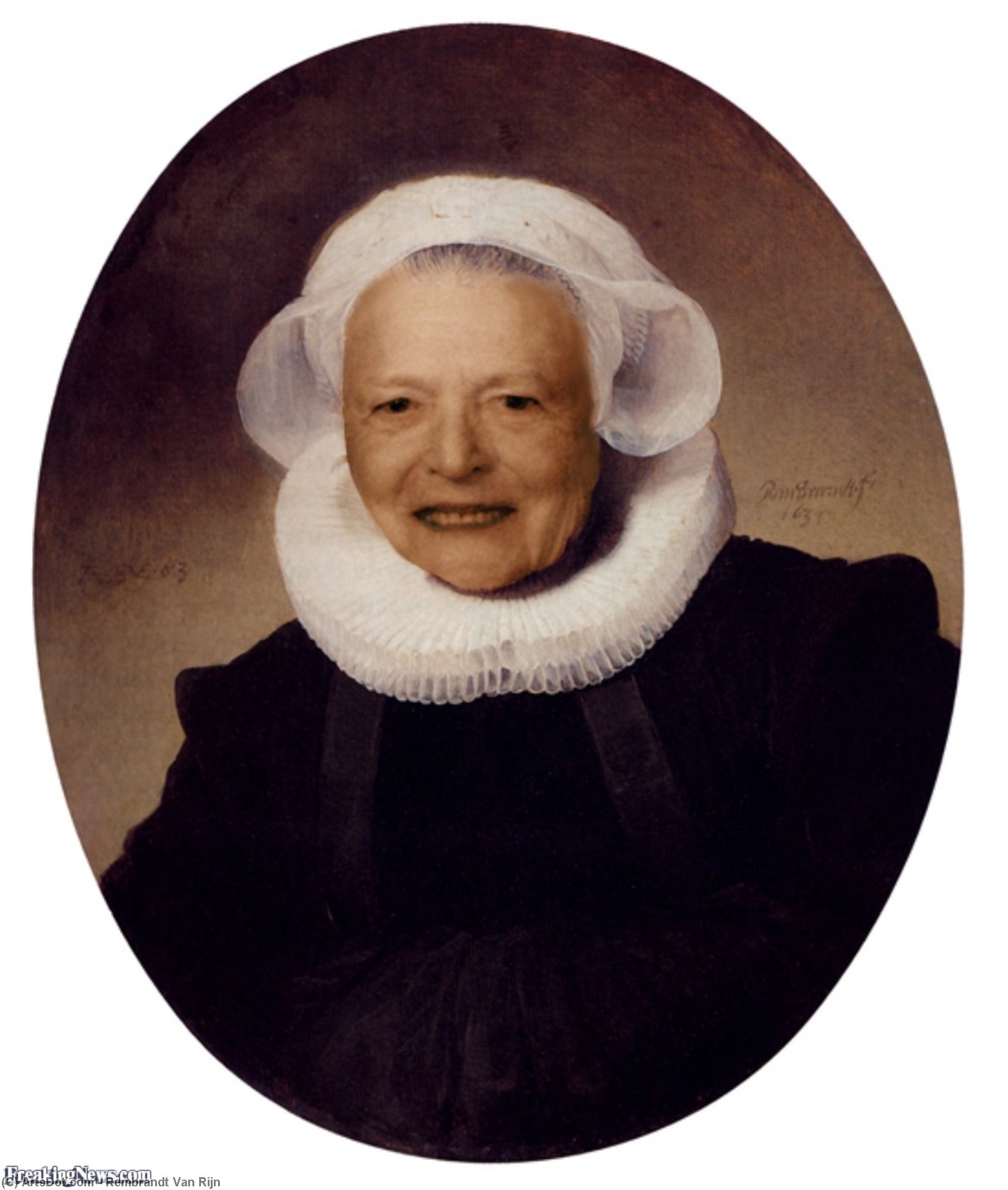 Wikioo.org - The Encyclopedia of Fine Arts - Painting, Artwork by Rembrandt Van Rijn - Portrait Of An Eighty-Three-Year-Old Woman