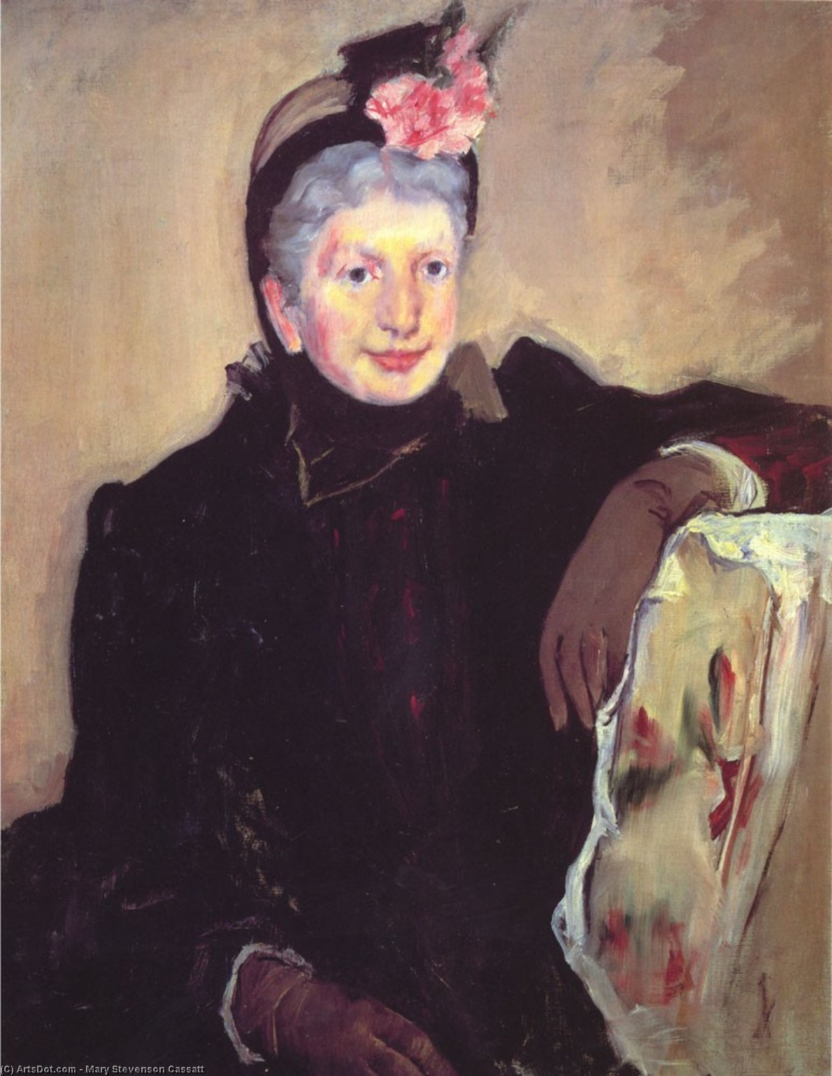 Wikioo.org - The Encyclopedia of Fine Arts - Painting, Artwork by Mary Stevenson Cassatt - Portrait of an Elderly Lady