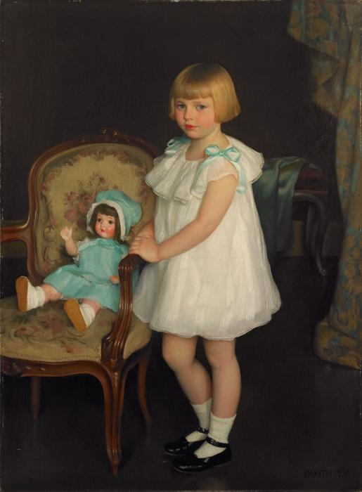 Wikioo.org - The Encyclopedia of Fine Arts - Painting, Artwork by William Macgregor Paxton - Portrait of Eleanor Anne Schrafft
