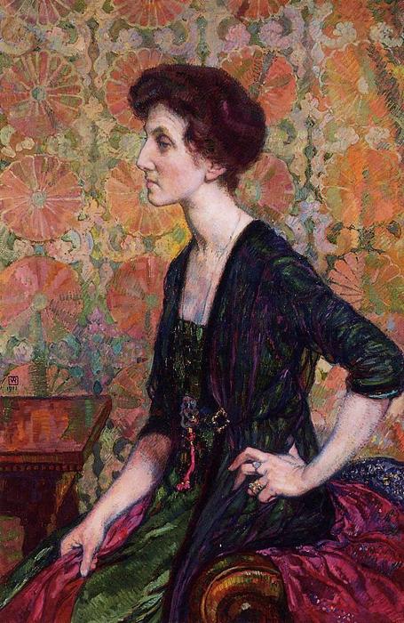 Wikioo.org - The Encyclopedia of Fine Arts - Painting, Artwork by Theo Van Rysselberghe - Portrait of Else Lampe Von Quita