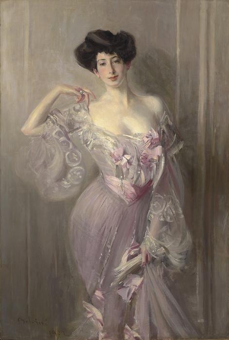 Wikioo.org - The Encyclopedia of Fine Arts - Painting, Artwork by Giovanni Boldini - Portrait Of Ena Wertheimer