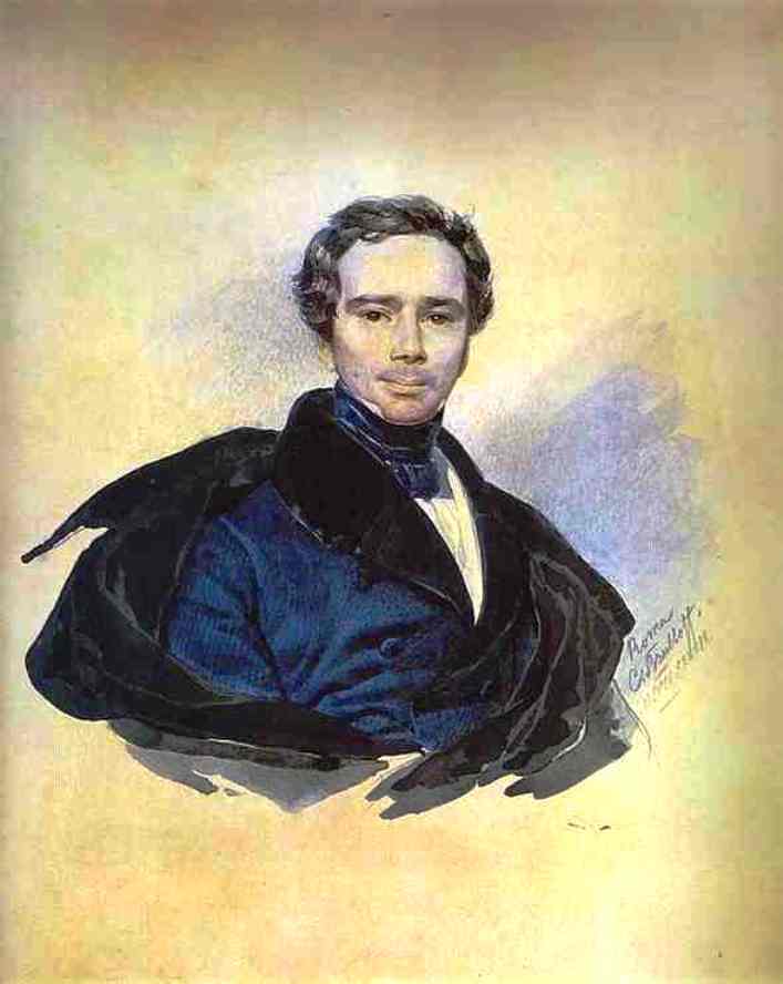 WikiOO.org - Encyclopedia of Fine Arts - Maleri, Artwork Karl Pavlovich Brulloff - Portrait of F. F. Golytzin