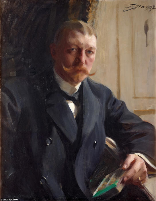 Wikioo.org - The Encyclopedia of Fine Arts - Painting, Artwork by Anders Leonard Zorn - Portrait of Franz Heiss