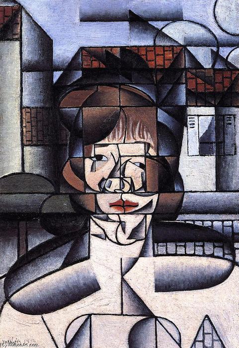 WikiOO.org - Encyclopedia of Fine Arts - Maleri, Artwork Juan Gris - Portrait of Germaine Raynal