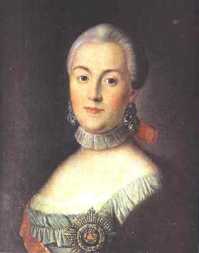 Wikioo.org - The Encyclopedia of Fine Arts - Painting, Artwork by Alexey Petrovich Antropov - Portrait of Grand Duchess Catherine Alekseevna, Future Empress Catherine II the Great