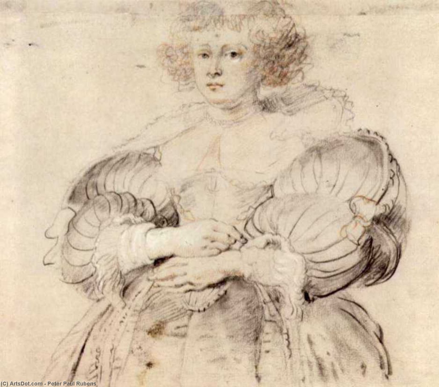Wikioo.org - The Encyclopedia of Fine Arts - Painting, Artwork by Peter Paul Rubens - Portrait of Helena Fourment
