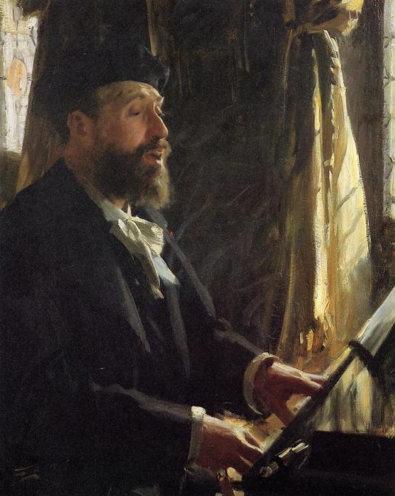 Wikioo.org - Bách khoa toàn thư về mỹ thuật - Vẽ tranh, Tác phẩm nghệ thuật Anders Leonard Zorn - A Portrait of Jean-Baptiste Faure