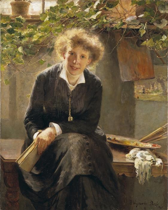 WikiOO.org – 美術百科全書 - 繪畫，作品 Bertha Wegmann - 吉娜肖像的Bauck