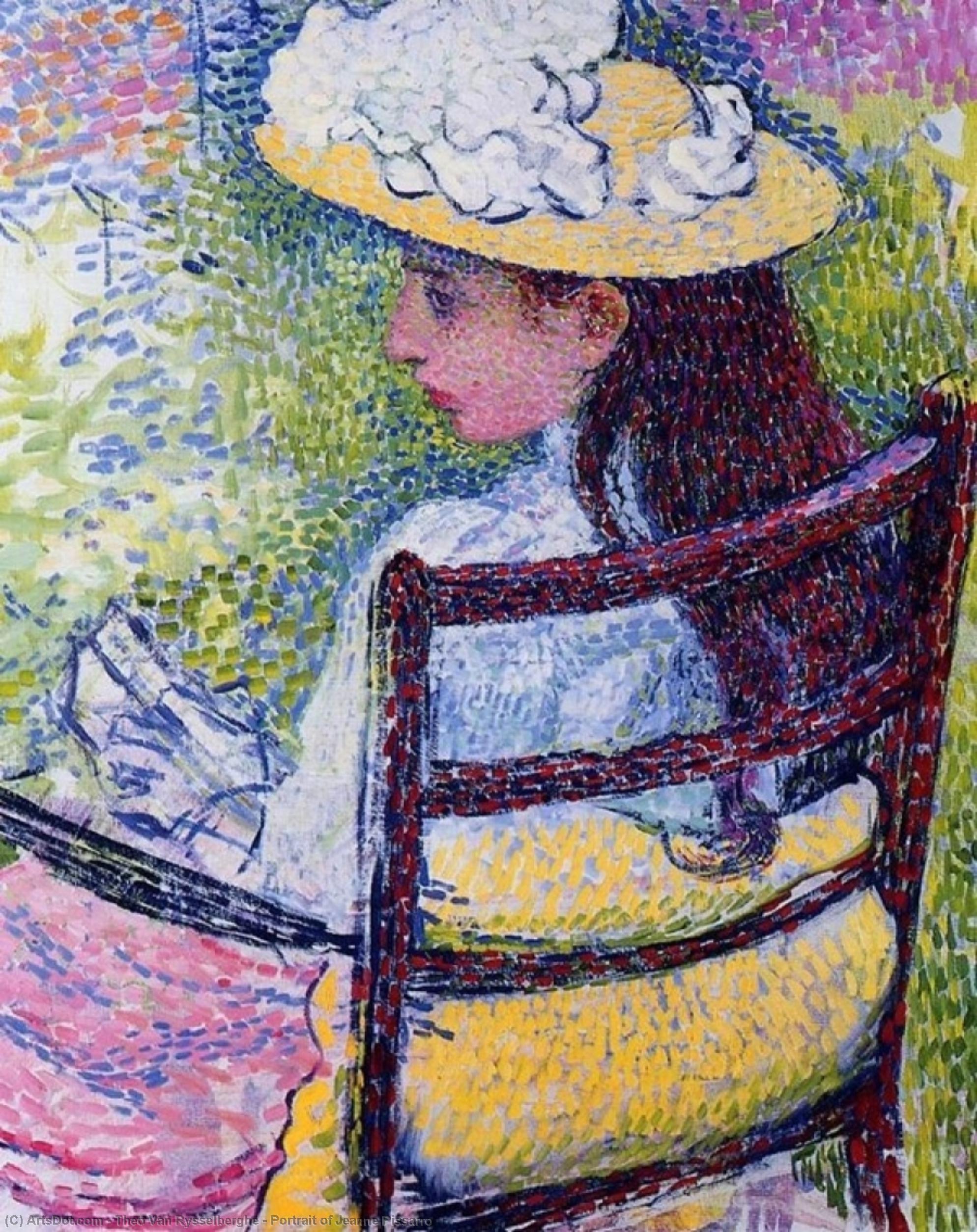 WikiOO.org - Encyclopedia of Fine Arts - Lukisan, Artwork Theo Van Rysselberghe - Portrait of Jeanne Pissarro