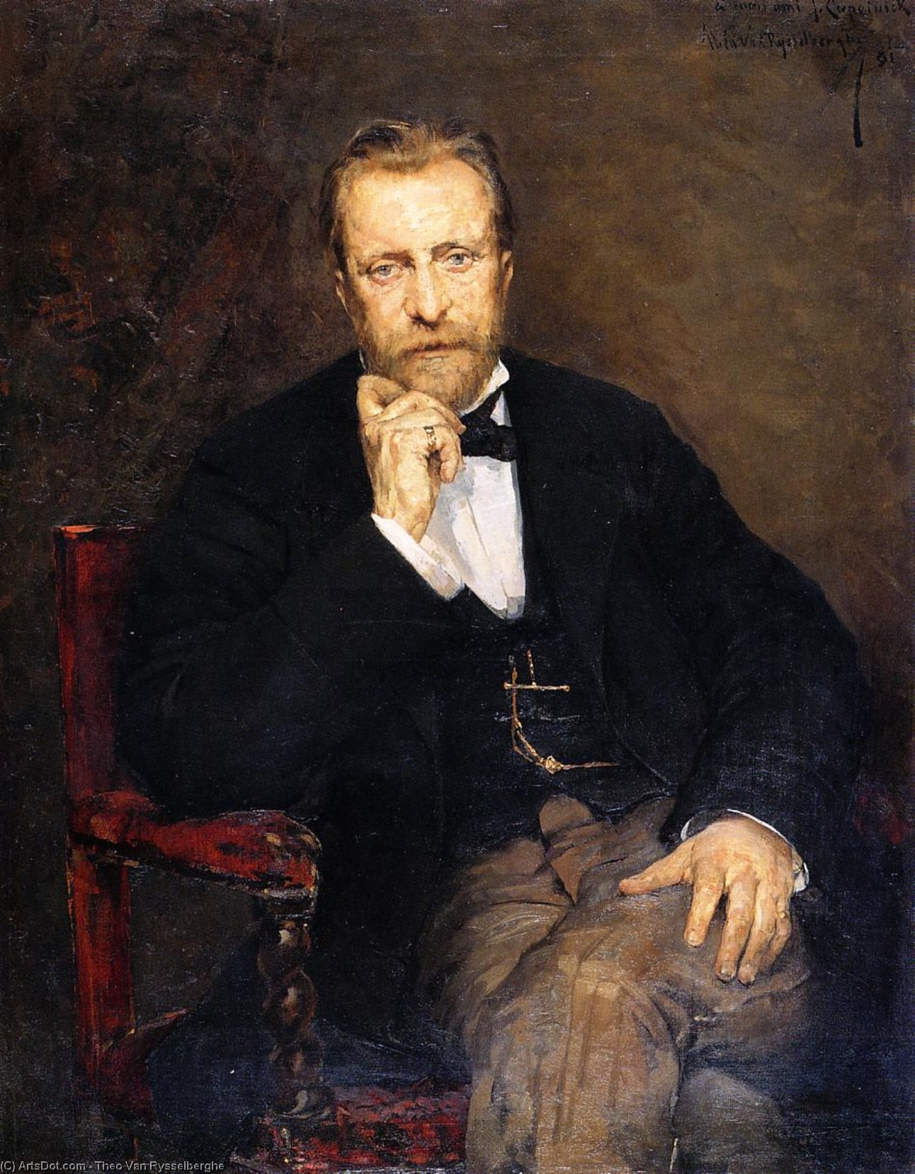 WikiOO.org - Enciclopedia of Fine Arts - Pictura, lucrări de artă Theo Van Rysselberghe - Portrait of Jean Cepeinick